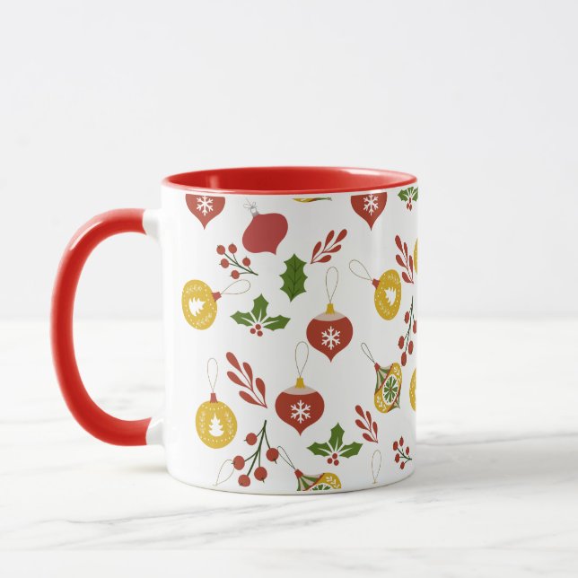 Julprydnader Festive Greenery Mugg (Vänster)