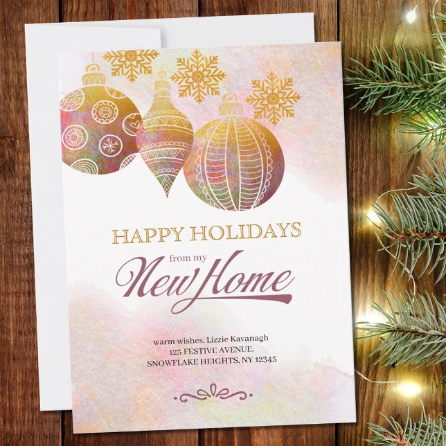 Julprydnader Flyttan Min nya Helgdag hemma Meddelande (Skapare uppladdad)