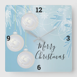 Julprydnader Fyrkantig Klocka