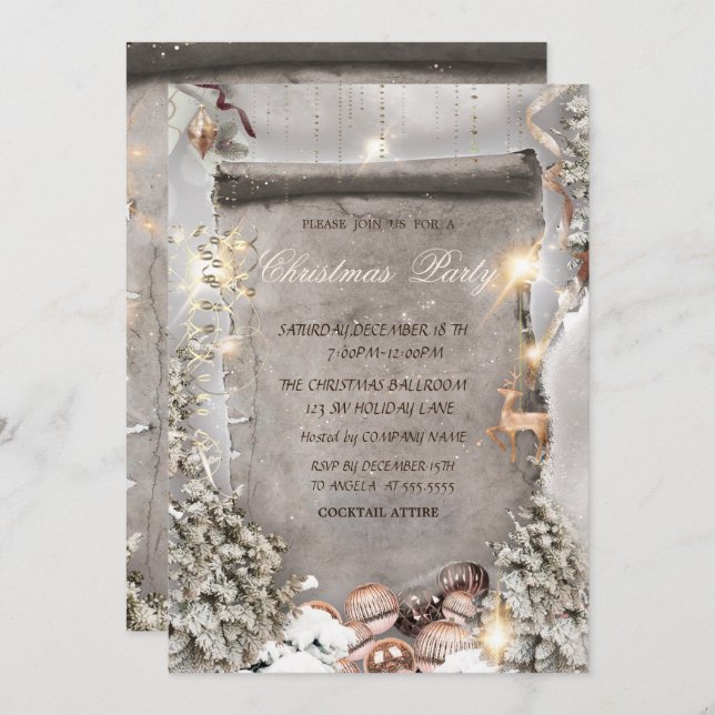 Julprydnader,Gräs Träd julklapp Inbjudningar (Fram/baksida)