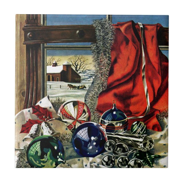 Julprydnader Kakelplatta (Framsidan)