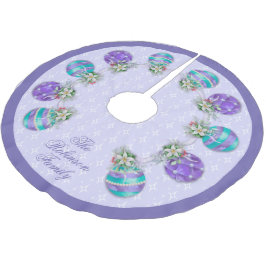 Julprydnader | Lavender Julgransmatta Borstad Polyester