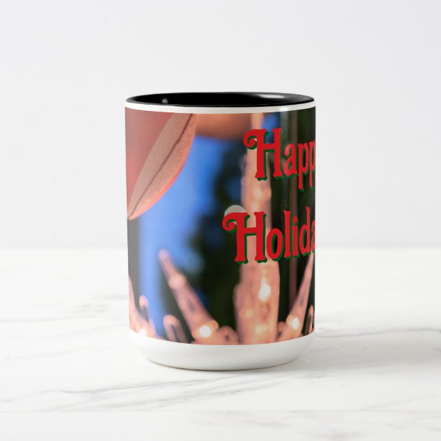 Julprydnader och Glad helg Två-Tonad Mugg (Center)