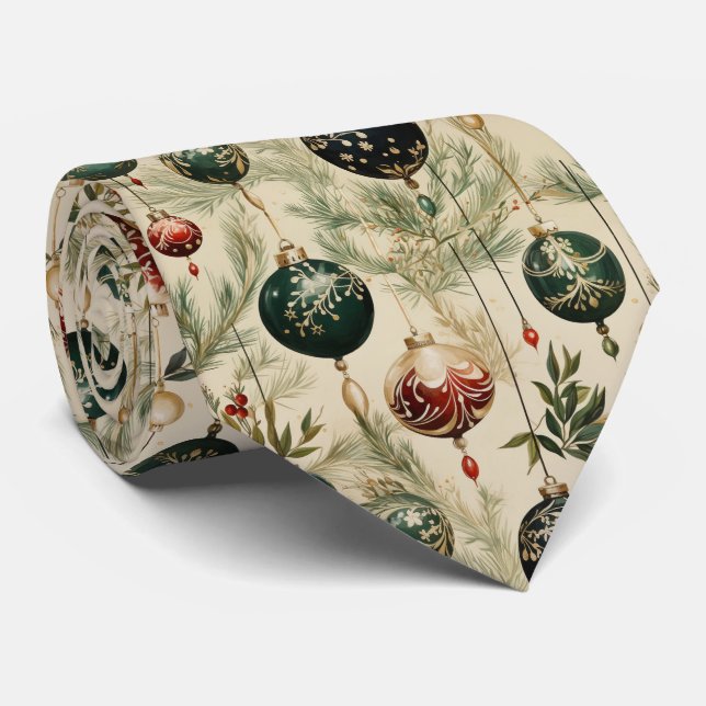 Julprydnader och Grönt Träd Grenar Slips (Rullad)