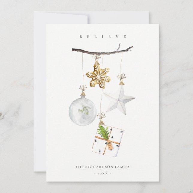 Julprydnader Star Cookie Chime Tro Julkort (Framsida)