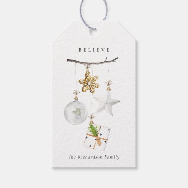 Julprydnader Star Cookie Chime Tro Presentetikett (Framsidan)