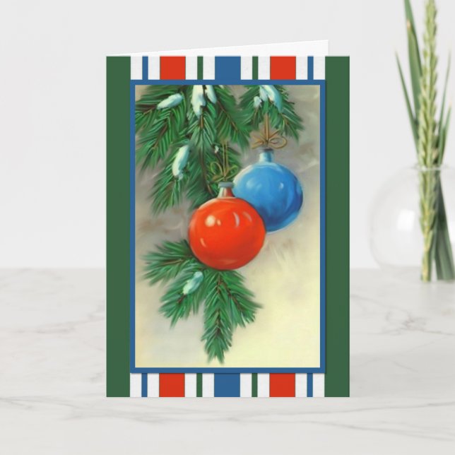 Julprydnader - stort julkort helgkort (Framsida)