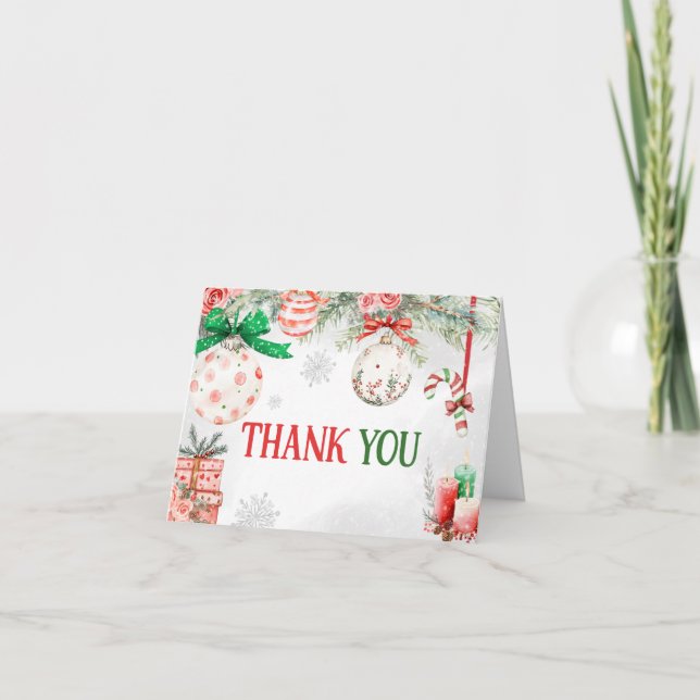 Julprydnader Vinter Babykläder Tack Kort (Framsida)