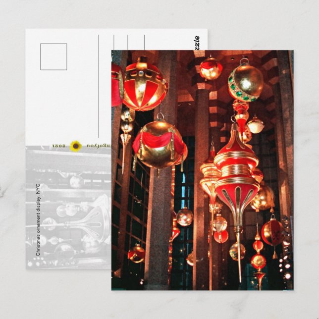 Julprydnader - vykort (Fram/baksida)