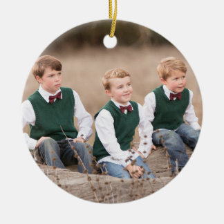 JulprydnadFOTOET BEKLÄR och MEDDELANDET PÅ BAKSIDA Julgransprydnad Keramik