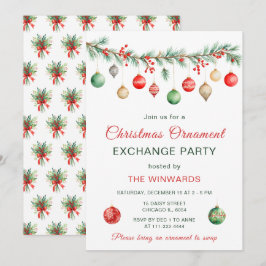 Julprydnadsbytet Party Garland Inbjudningar