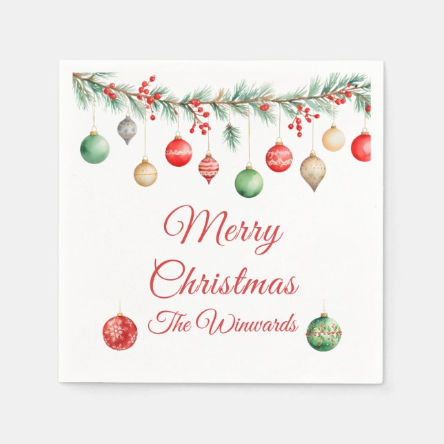 Julprydnadsbytet Party Garland Pappersservett (Framsidan)