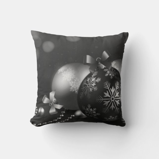 Julprydnadsföremål Dekorativ kudde/Black & White Kudde (Framsida)