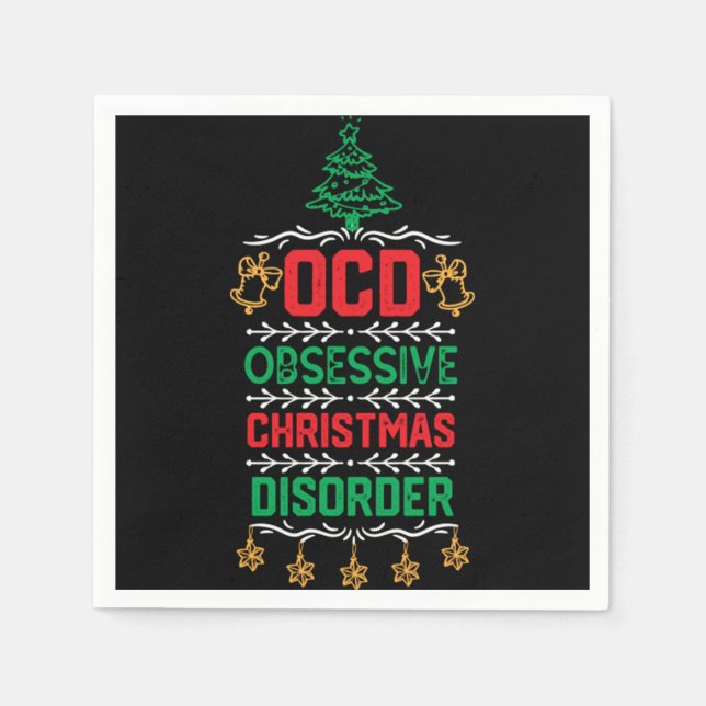Julprydnadsföremål Design- Ocd Obsessiv Christma Pappersservett (Framsidan)