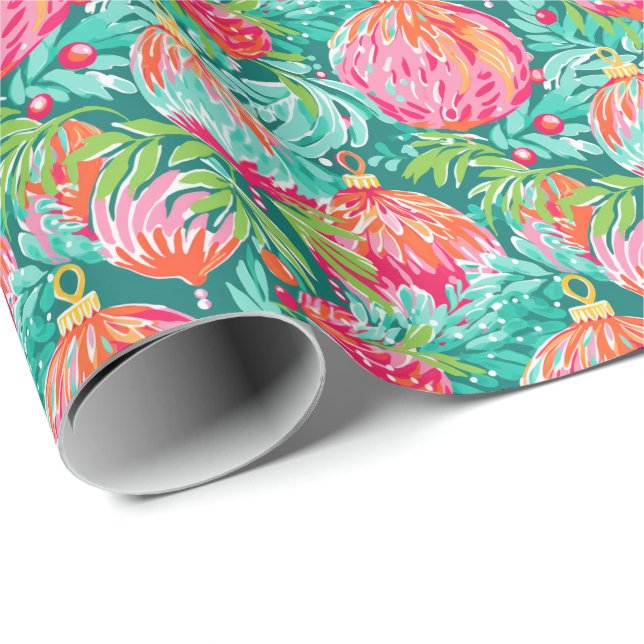 Julprydnadsföremål för Bright Handflatan Beach Presentpapper (Rullad Hörn)