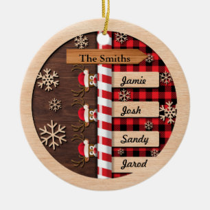 Julprydnadsföremål för Cute Personlig-familjen Julgransprydnad Keramik