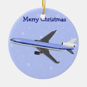 Julprydnadsföremål för flygplan julgransprydnad keramik