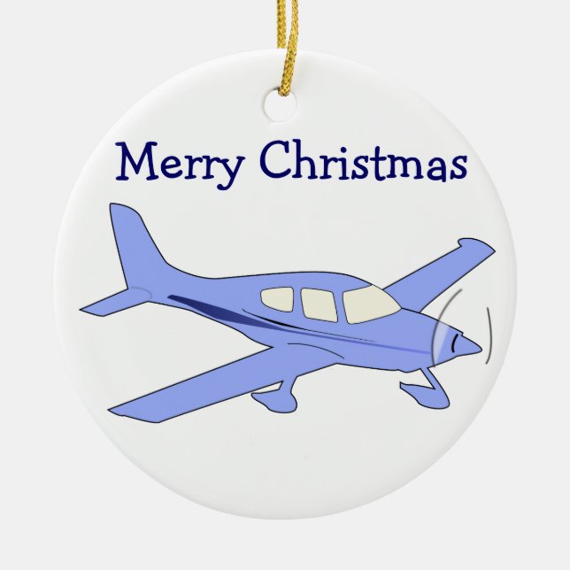 Julprydnadsföremål för flygplan julgransprydnad keramik (Framsidan)