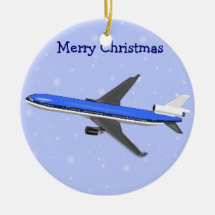 Julprydnadsföremål för flygplan julgransprydnad keramik