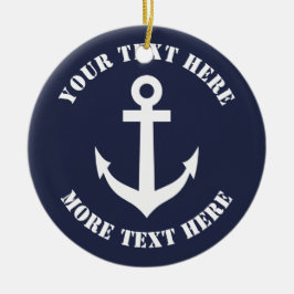 Julprydnadsföremål för sjömansfartyg, nautiska ank julgransprydnad keramik