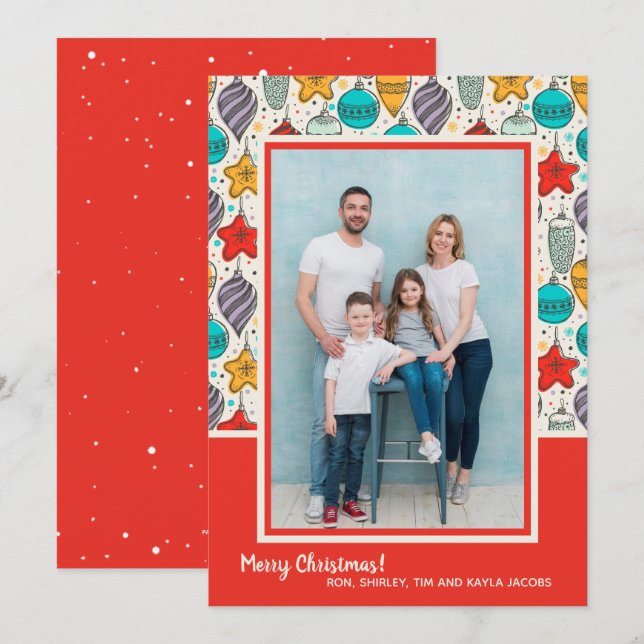 Julprydnadsföremål Foto Julkort (Fram/baksida)