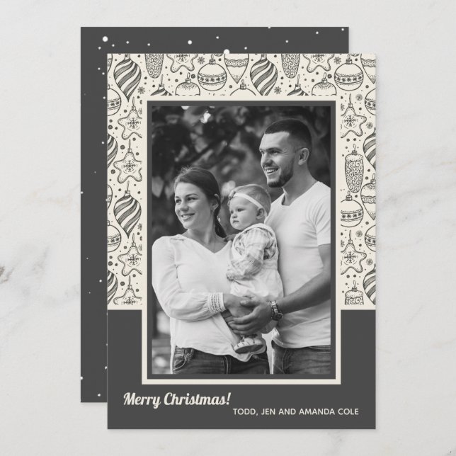 Julprydnadsföremål Foto Julkort (Fram/baksida)