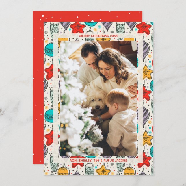 Julprydnadsföremål Foto Julkort (Fram/baksida)