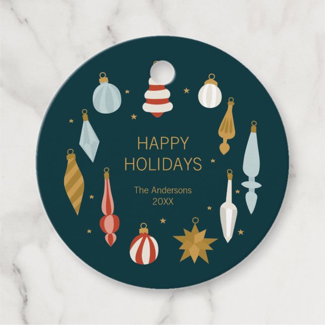 Julprydnadsföremål Glad helg Gåvor Etiketter (Framsida)