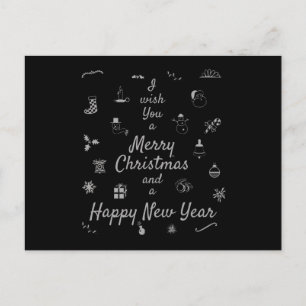 Julprydnadsföremål God jul Gott nytt år Vykort