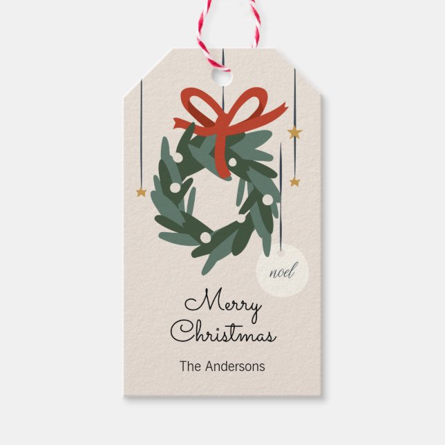 Julprydnadsföremål God jul Helgdag Presentetikett (Framsidan)