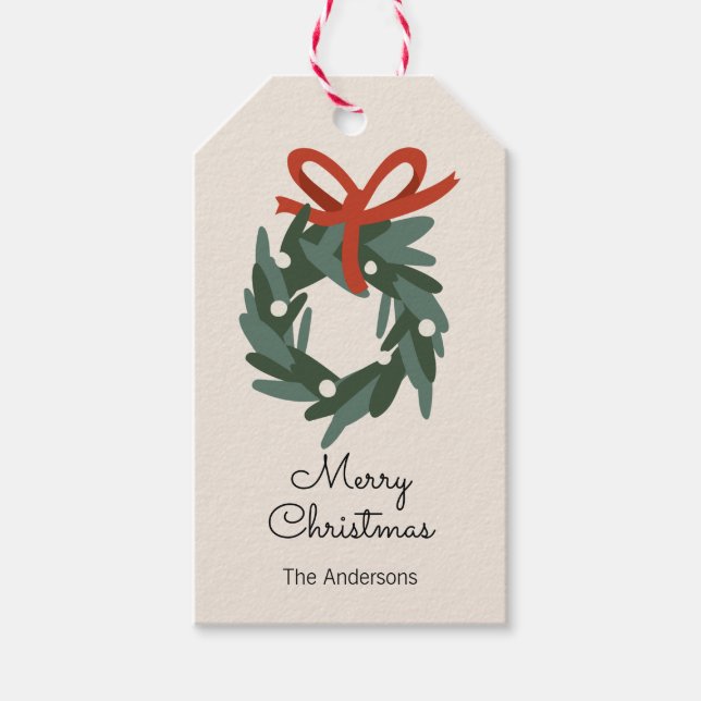 Julprydnadsföremål God jul Helgdag Presentetikett (Framsidan)