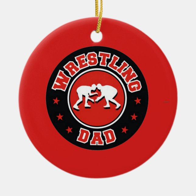 Julprydnadsföremål i brottling Pappa Julgransprydnad Keramik (Framsidan)