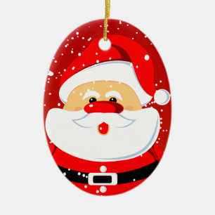 Julprydnadsföremål i Cute Jultomten Julgransprydnad Keramik