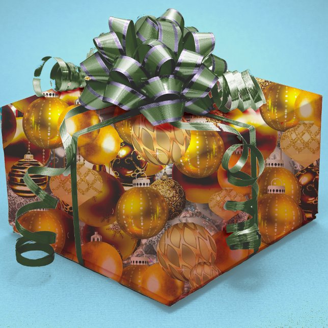 Julprydnadsföremål i elegant guld helgdagar W Presentpapper (Skapare uppladdad)