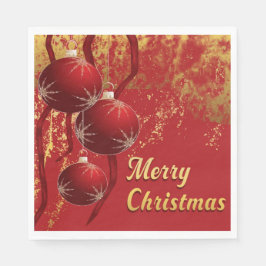 Julprydnadsföremål i Luxe Red och guld Pappersservett