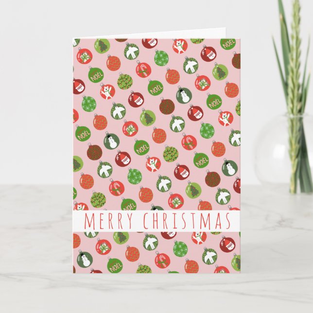 Julprydnadsföremål Julafton Bollar Charming Helgda Kort (Framsida)