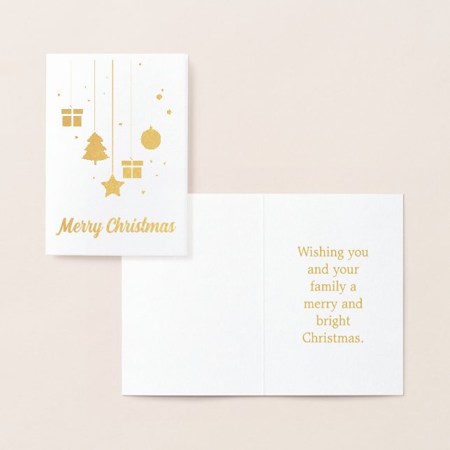 Julprydnadsföremål med Anpassningsbar Message Card Folierat Kort (Display)