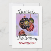 Julprydnadsföremål med foto, rött och Grönt