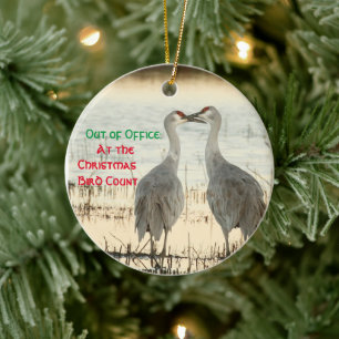 Julprydnadsföremål med Sandhill Cranes Julgransprydnad Keramik