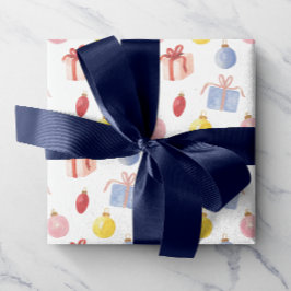 Julprydnadsföremål och julklappar presentpapper