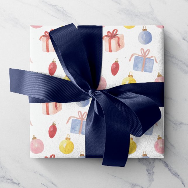 Julprydnadsföremål och julklappar presentpapper (Skapare uppladdad)