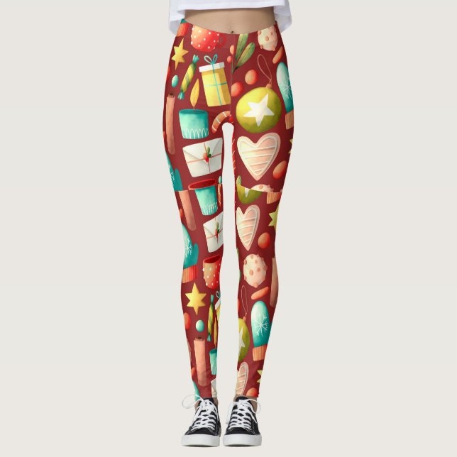 Julprydnadsföremål och kårklämmor som är lämpliga leggings (Framsida)