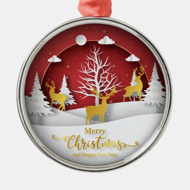 Julprydnadsföremål - Pappra konsten Stil Julgransprydnad Metall (Framsidan)