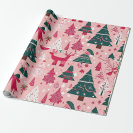 Julprydnadsföremål rosa Decor Wrapping Papper Presentpapper