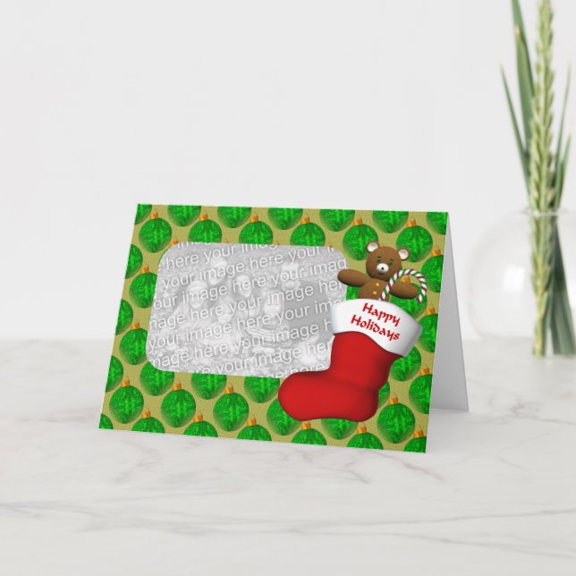Julprydnadsföremål som lagrar Helgdag Fotokort Helgkort (Framsida)