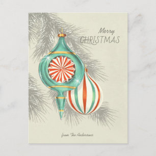 Julprydnadsföremål Vackra retro baubles CC1245 Vykort
