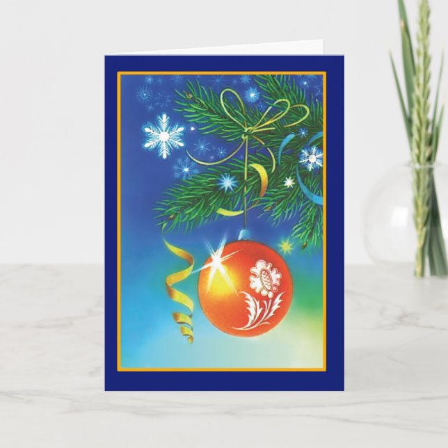 Julprydnadsföremål - Vintage Card Helgkort (Framsida)