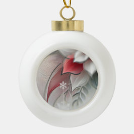 Julprydnadsgåva med modern Blommigt Art Julgranskula Keramik