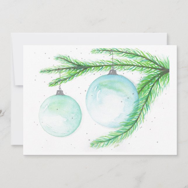 Julprydnadsjulkort Tack Kort (Framsida)