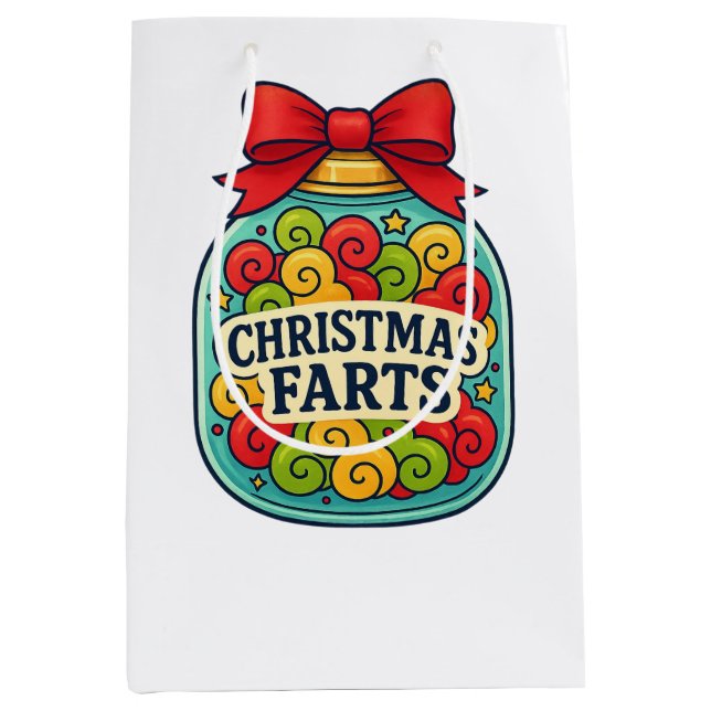 Julprytt Giftpåse Festiv Burk med Högtids  (Framsidan)